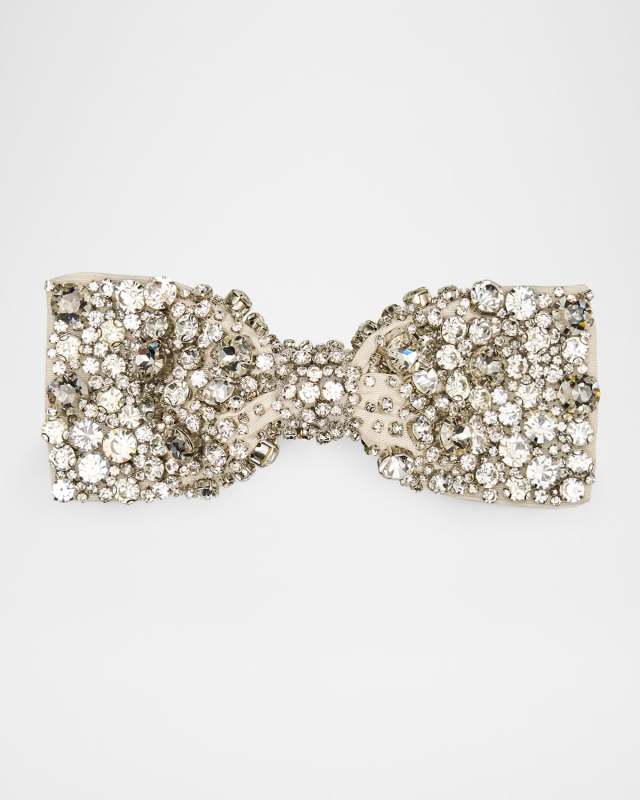 Hannah Silk Bow W/ Crystals